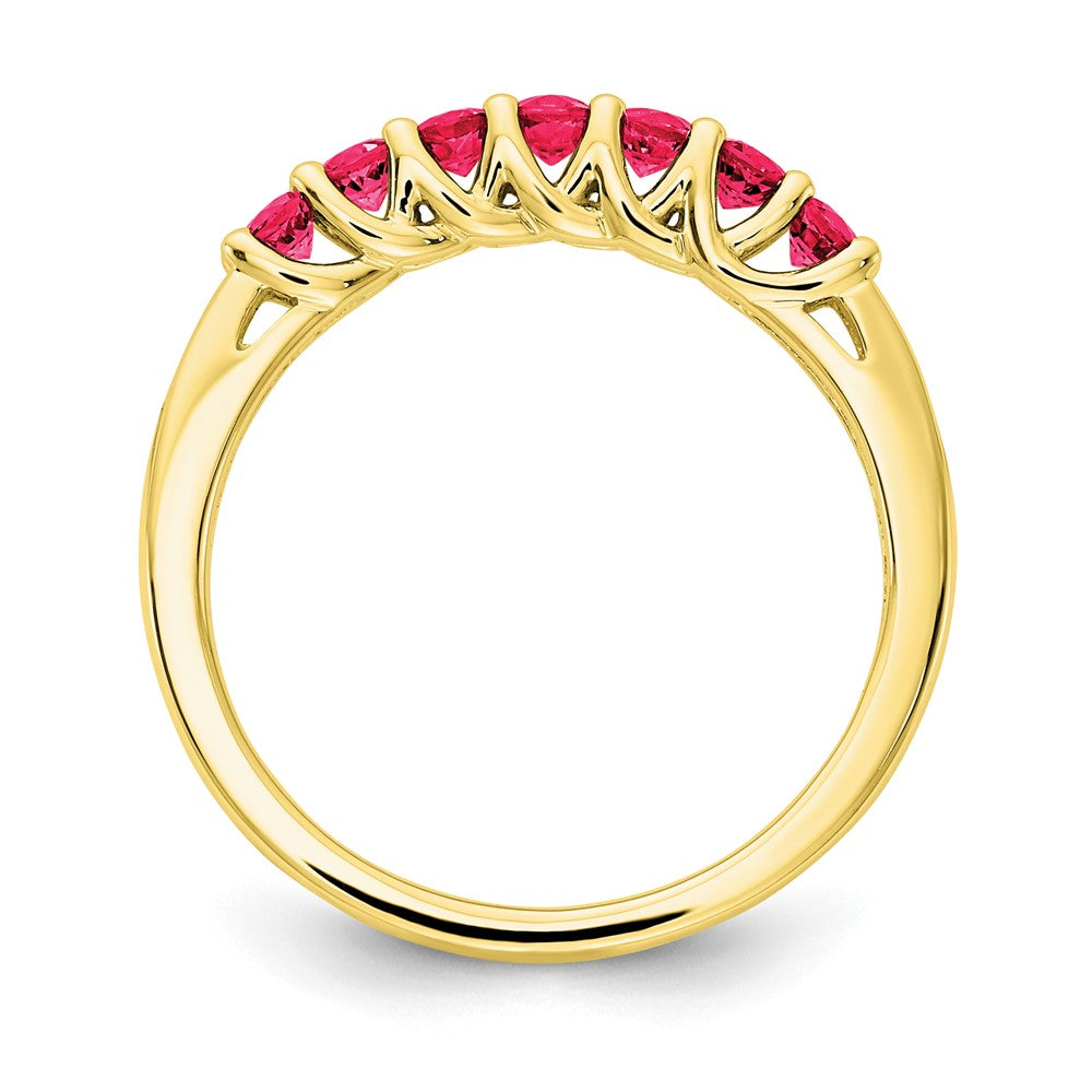 10k Yellow Gold CR Ruby & Diamond Ring