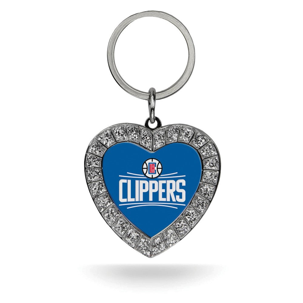 NBA LA Clippers Rhinestone Heart Key Ring QGC7912