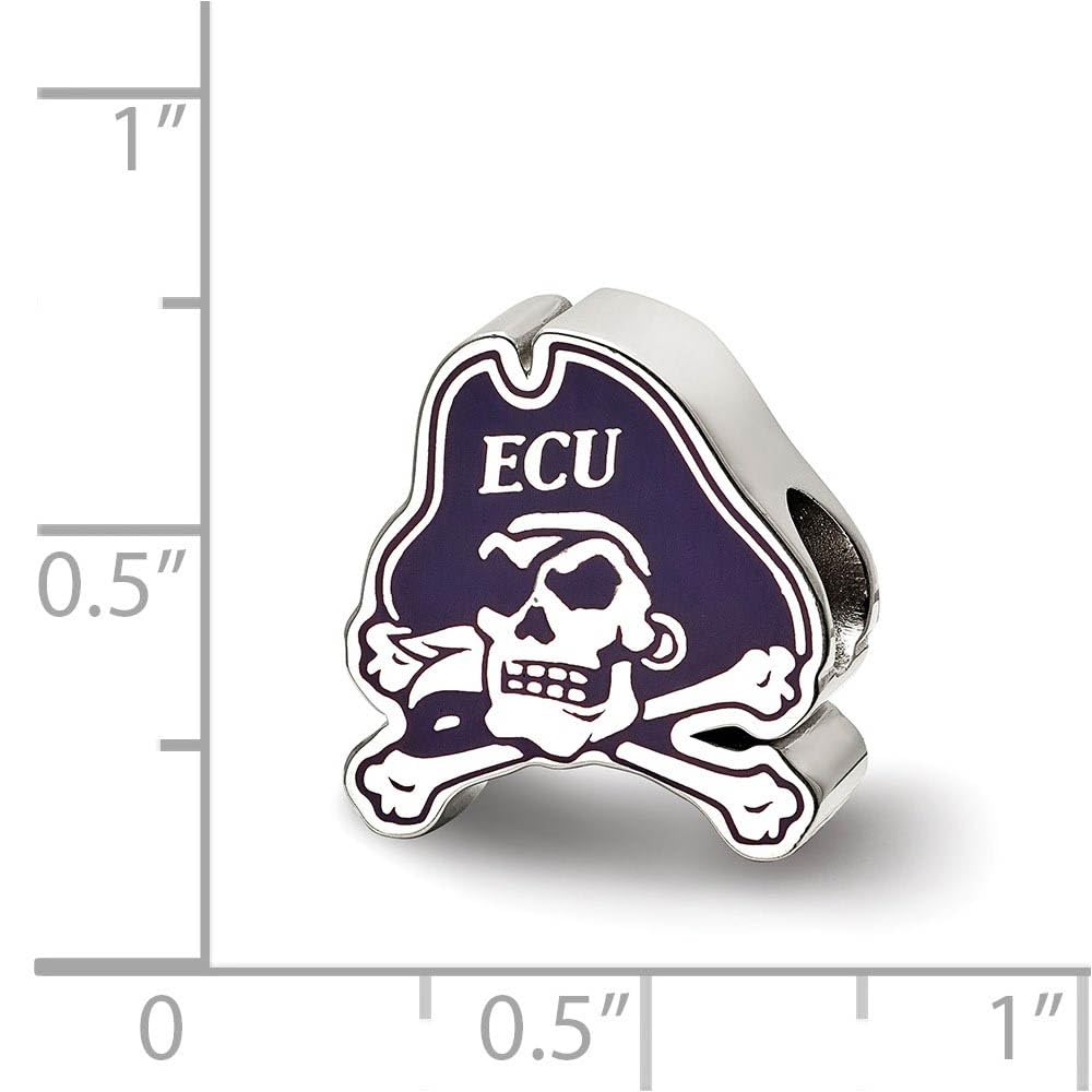 Sterling Silver East Carolina University Enamel Bead Charm