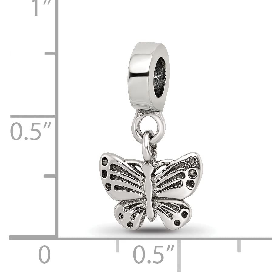 Reflections� Sterling Silver Butterfly Dangle Bead / Charm