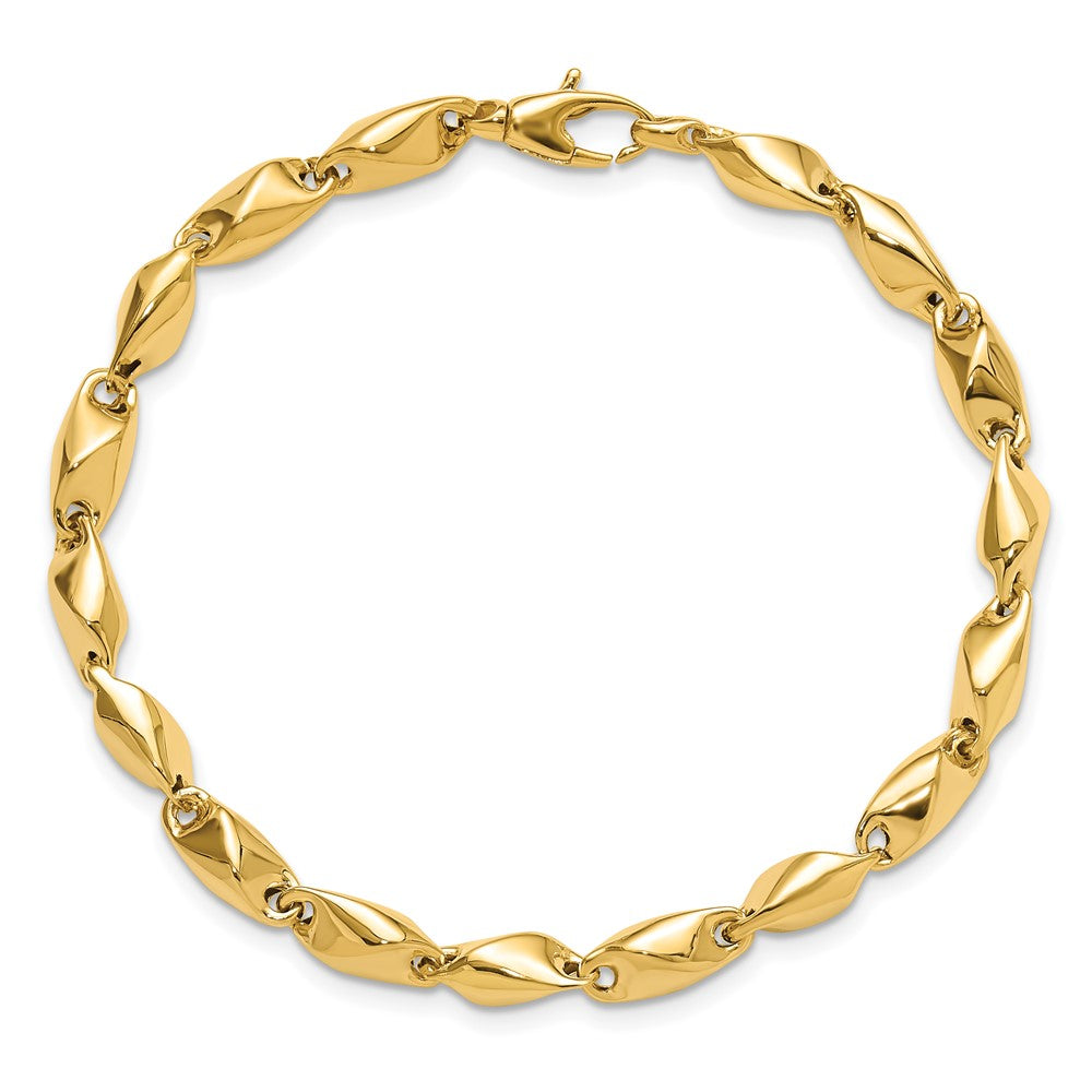 14k Polished Fancy Link Bracelet 7.5  inches