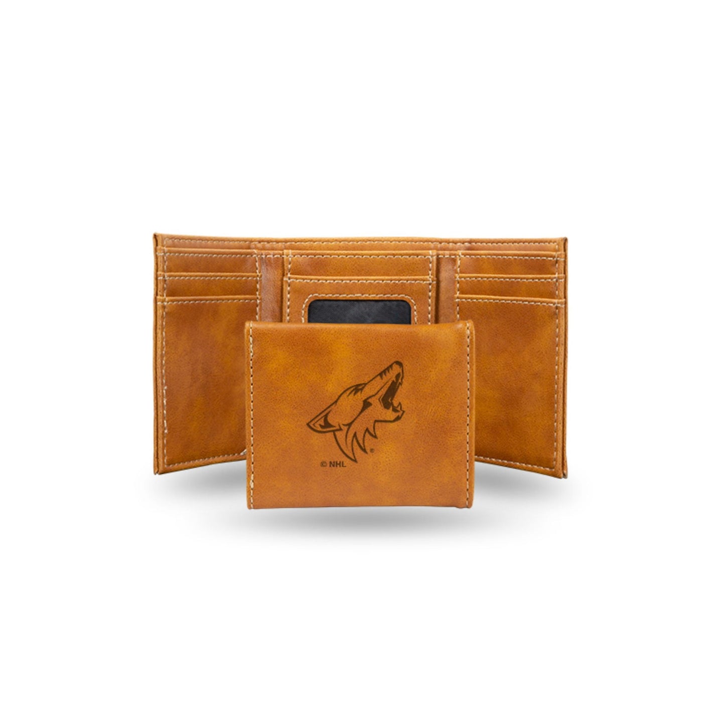 4" Brown NHL Arizona Coyotes Rectangular Trifold Wallet
