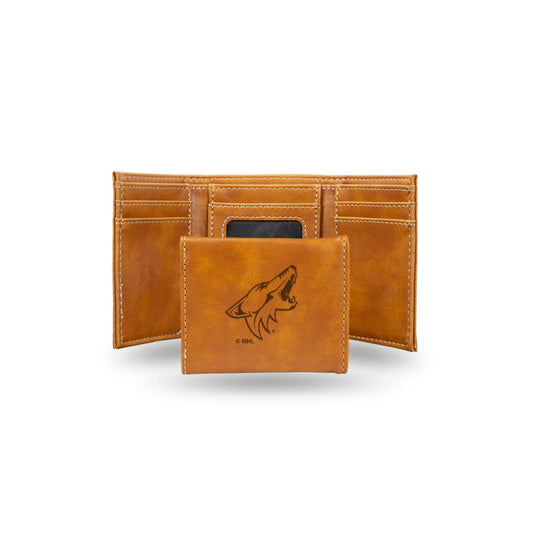 4" Brown NHL Arizona Coyotes Rectangular Trifold Wallet