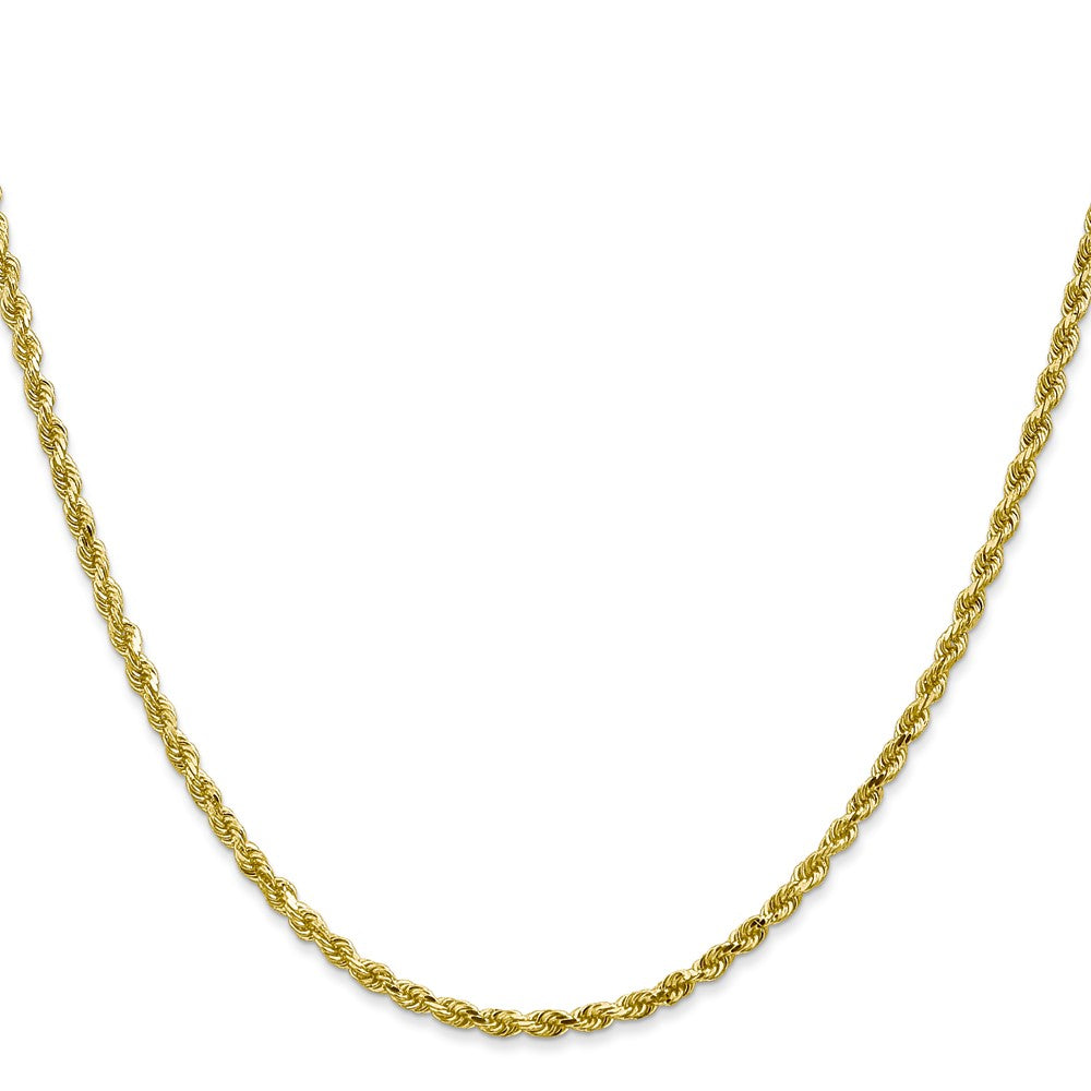 10k 2.5mm Semi-Solid Rope Chain
