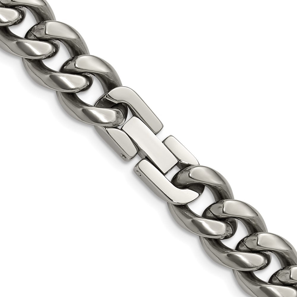 Titanium Polished 10.00mm Curb 22in Necklace