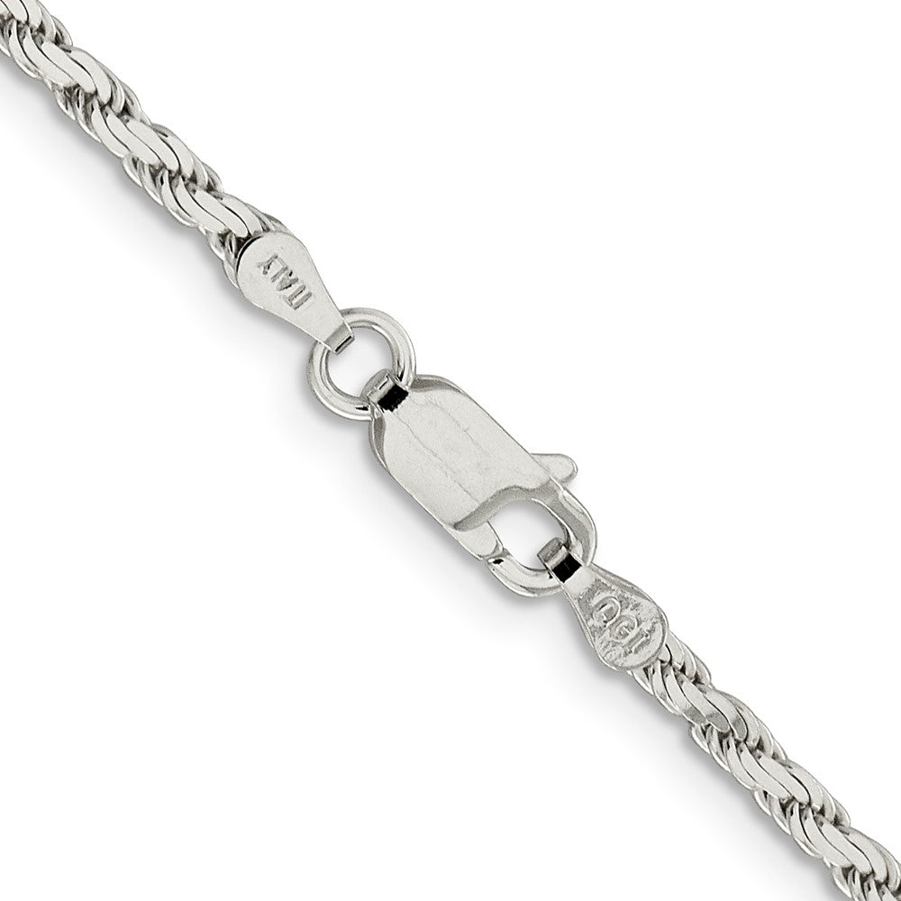 Sterling Silver 2.5mm Flat Rope Chain 22 Inches