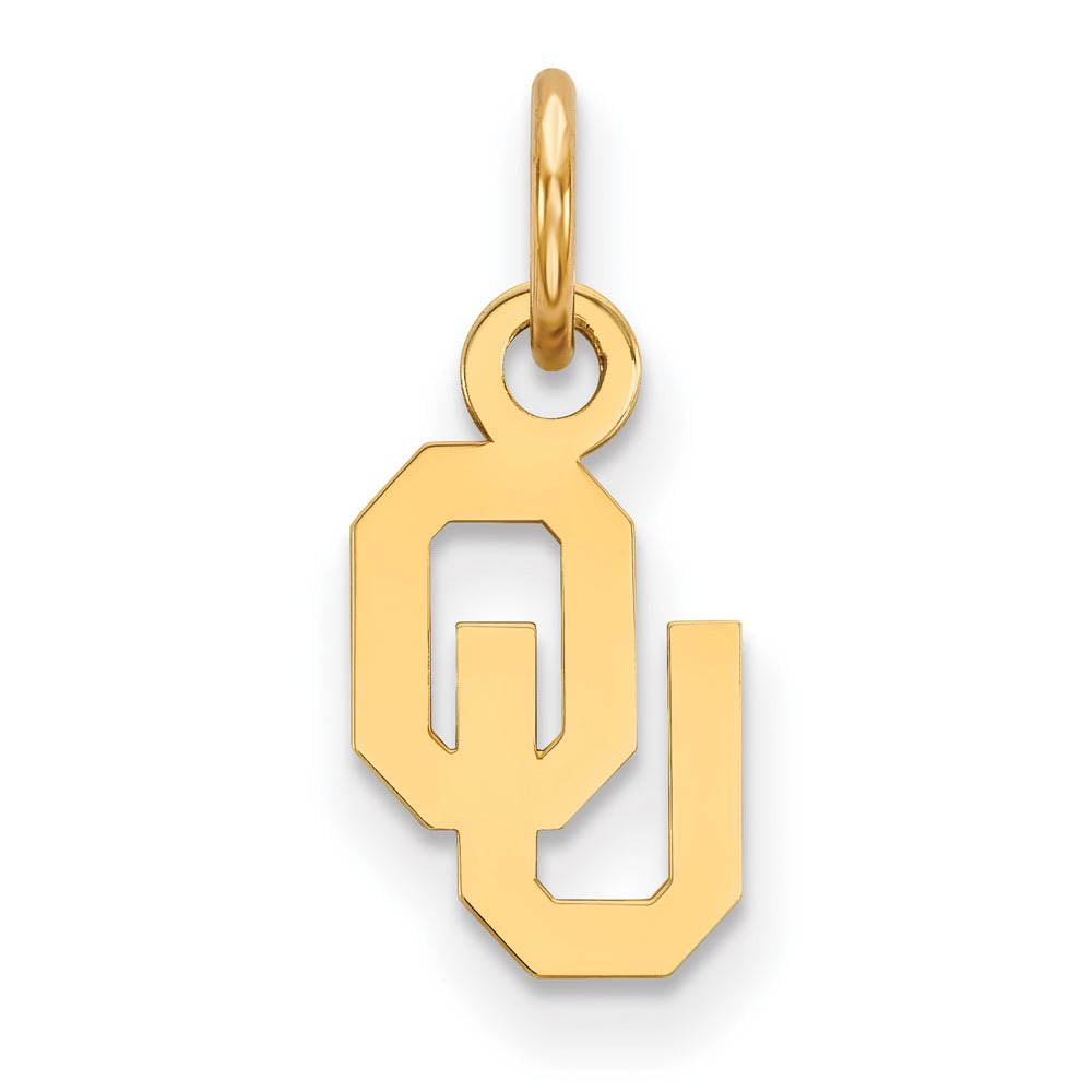 14k Yellow Gold U. of Oklahoma XS (Tiny) Charm or Pendant
