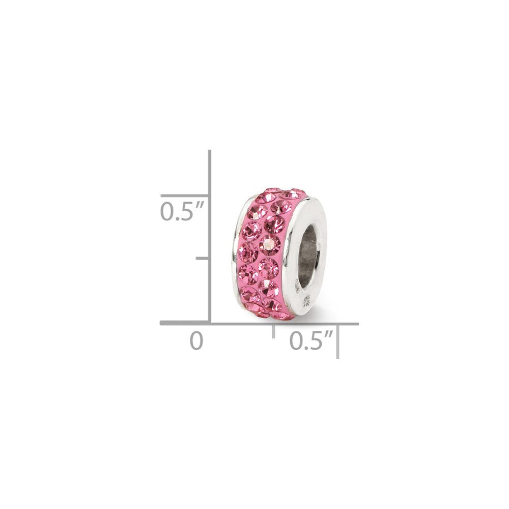Sterling Silver Reflections Oct Double Row Preciosa Crystal Bead
