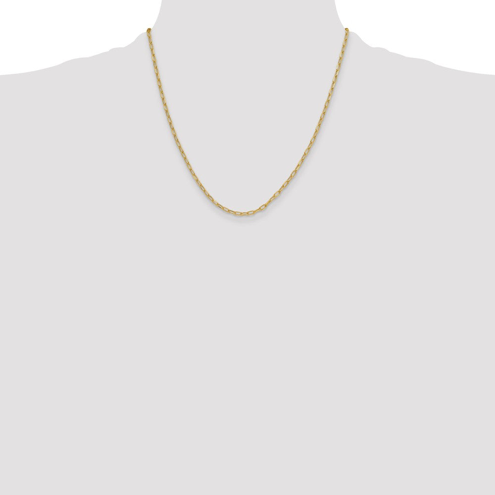 14k 3.0mm Semi-Solid Beveled D/C Paperclip Chain