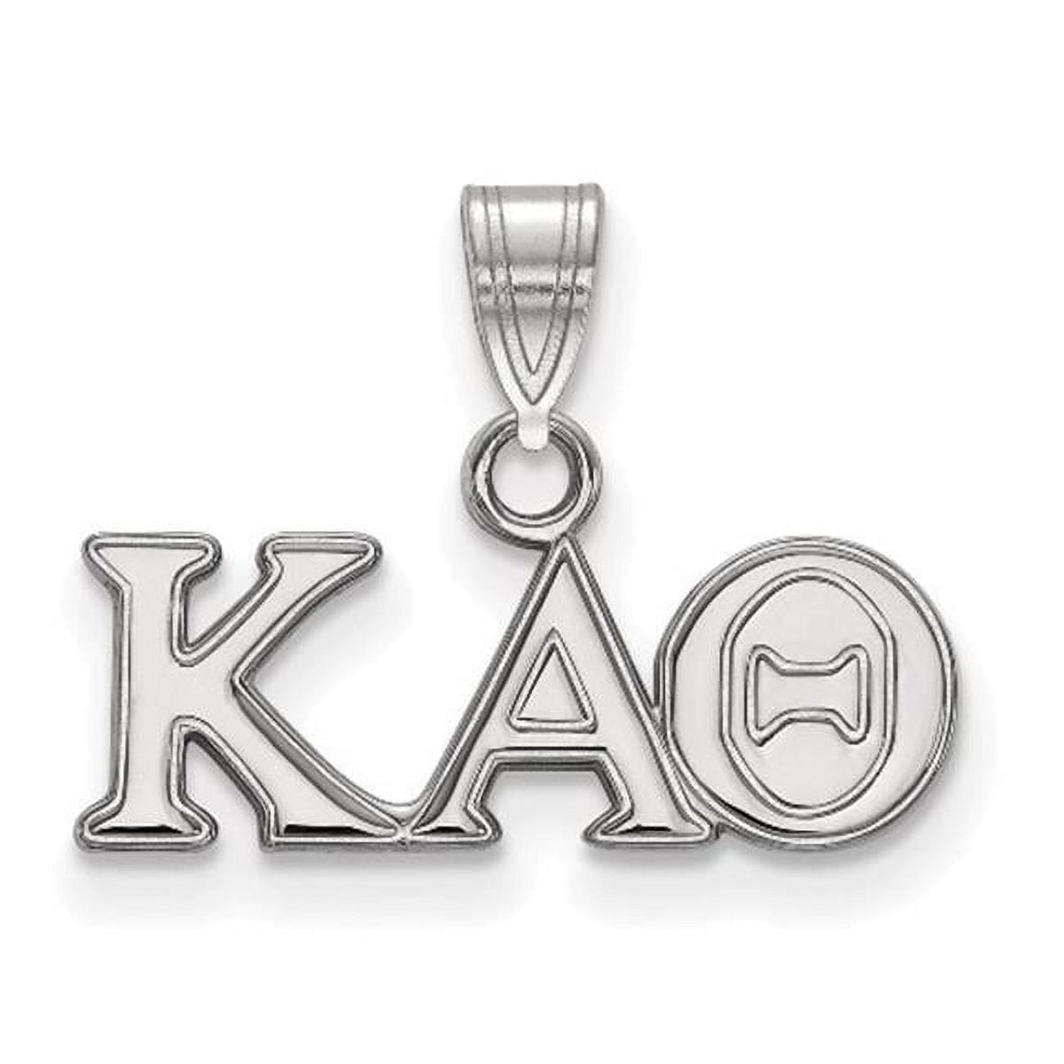 Sterling Silver Official Licensed Greek Sororities Kappa Alpha Theta (???) Small Pendant
