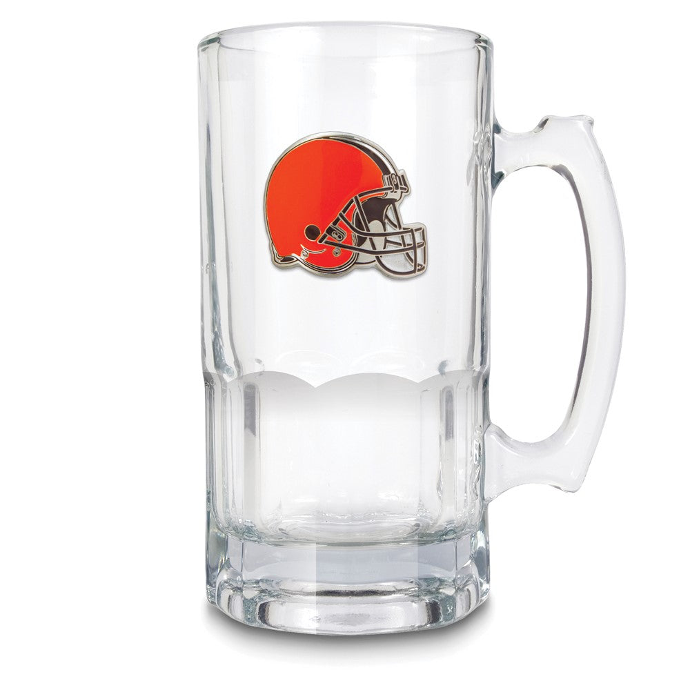 NFL Cleveland Browns Glass 32 ounce Macho Mug with Emblem