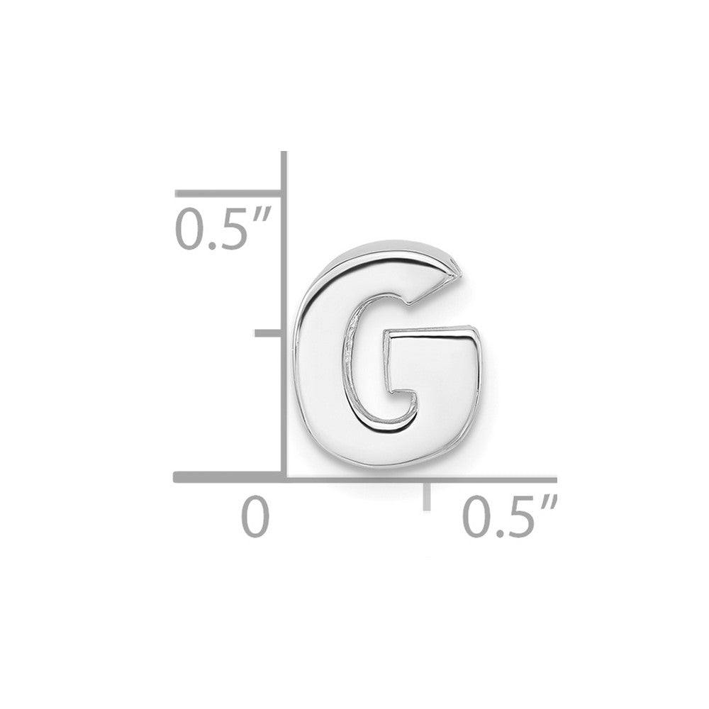 Sterling Silver Polished G Initial Slide