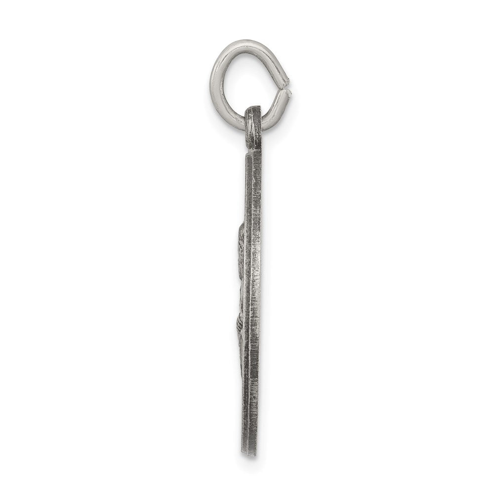 Sterling Silver Antiqued Saint Peter Medal