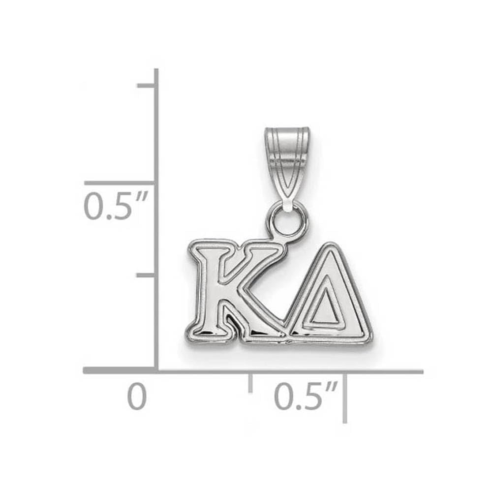 Sterling Silver Official Licensed Greek Sororities Kappa Delta (??) Small Pendant