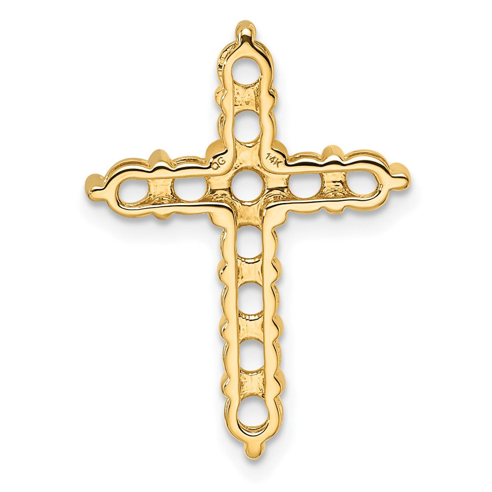 14k Diamond Cross Chain Slide Mounting