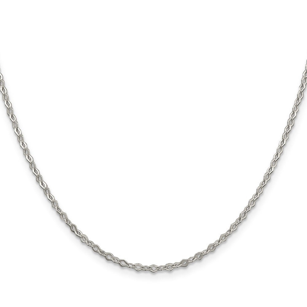 Sterling Silver 2.25mm Fancy Navette Link Chain 24 Inches