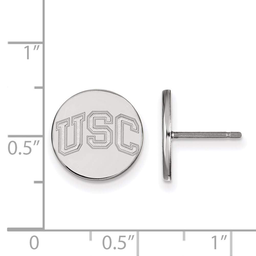 Logoart 925 Sterling Silver University Of Southern California Extra Small Disc Earrings
