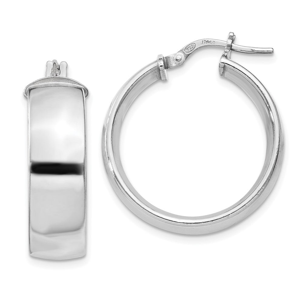 De-Ani Sterling Silver Rhodium-plated Polished 3D Small Stirrup Leverback Earrings