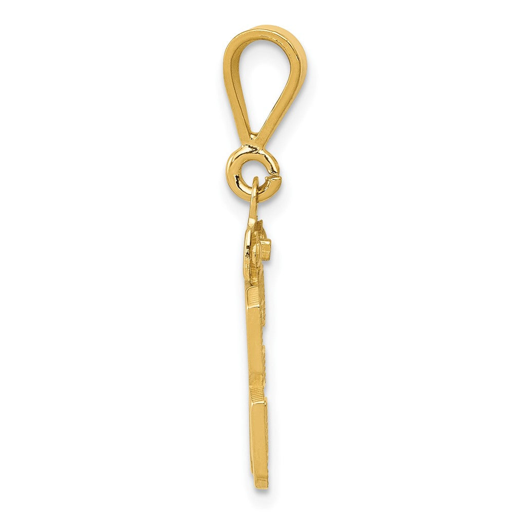 10k Small Polished Number 33 Charm