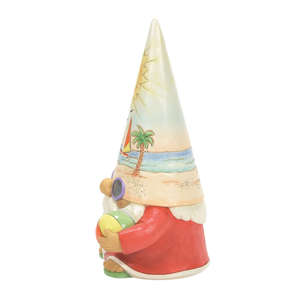 Jim Shore 7.25 Inch Time For A Shell-Ebration! Resin Coastal Gnome Beachball 6012797