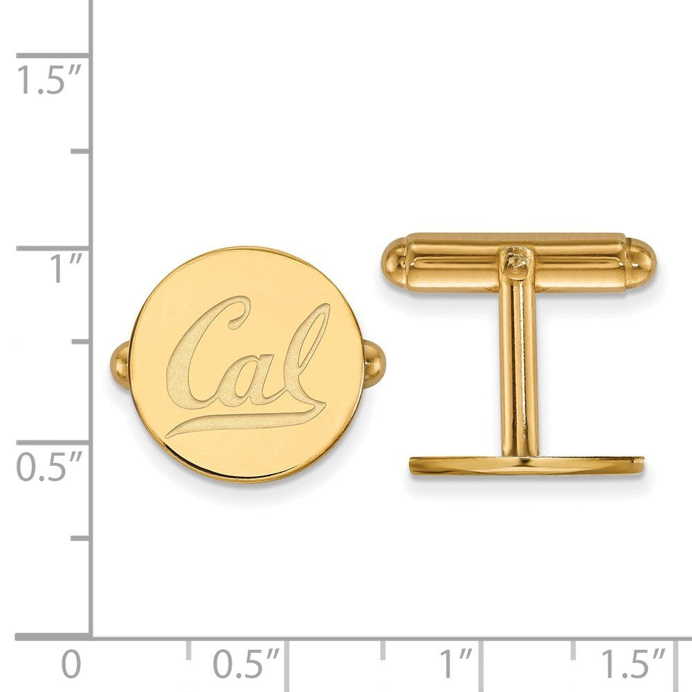 Men's University of California Berkeley 14k Gold Plated Silver University of Cal Berkeley Cuff Links