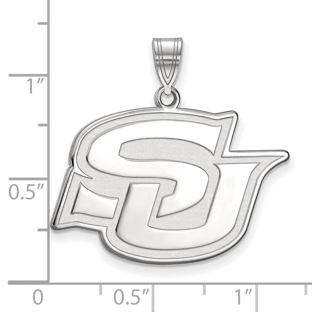 Sterling Silver LogoArt Official Licensed Collegiate Southern University (SU) Large Pendant