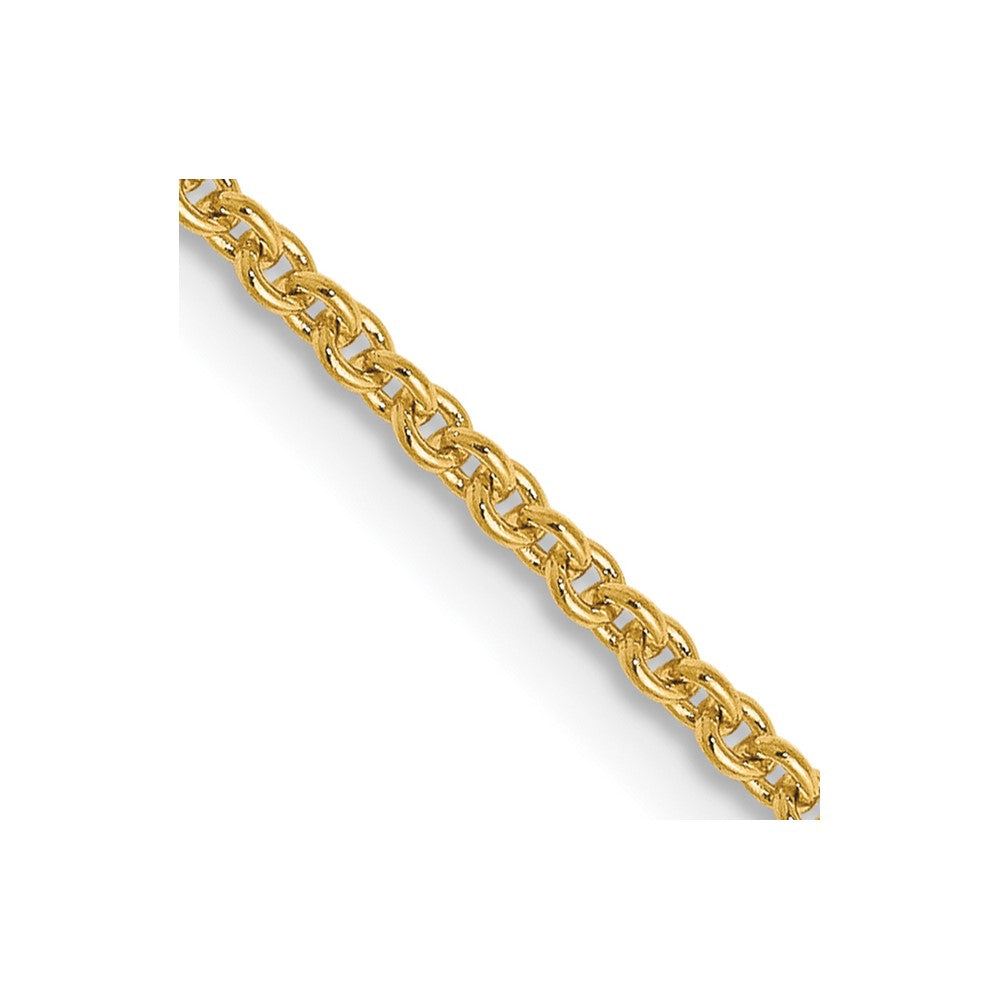18k Yellow Gold  1.35mm 24in. Cable Chain
