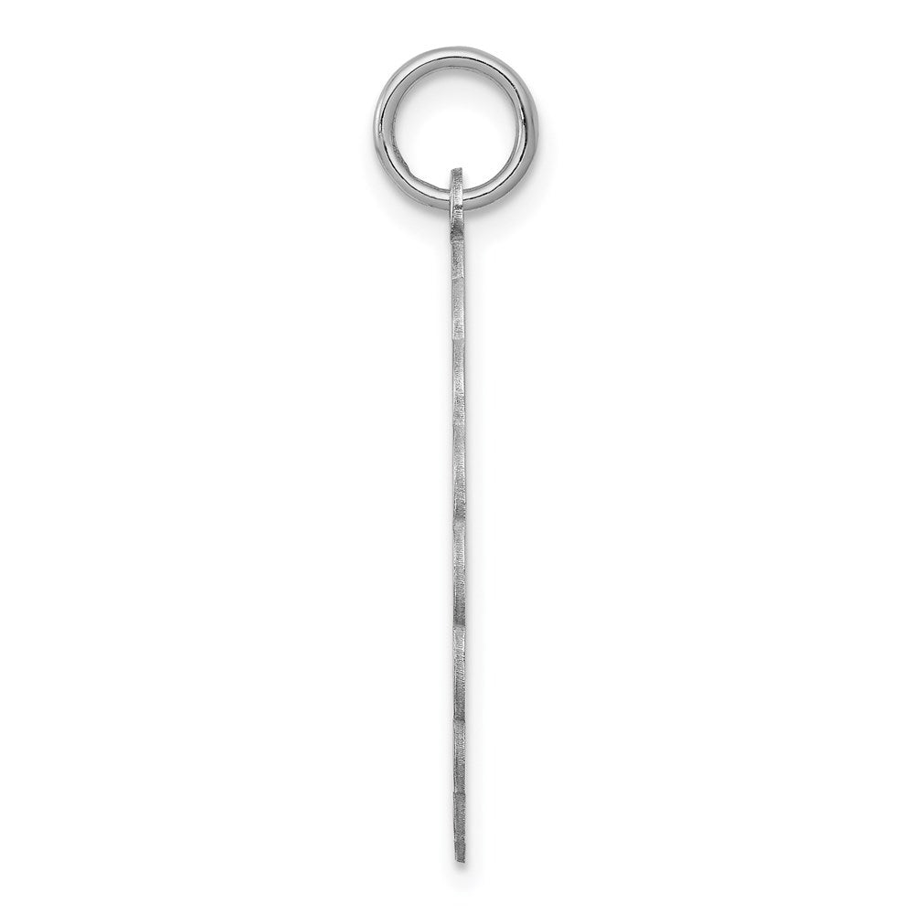 Sterling Silver Rhodium-plated Happy Anniversary Disc Charm