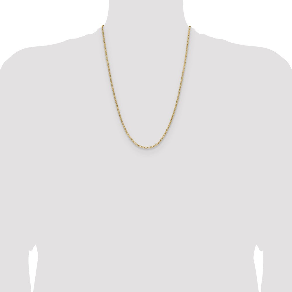 14k 3.0mm Semi-Solid Paperclip Chain