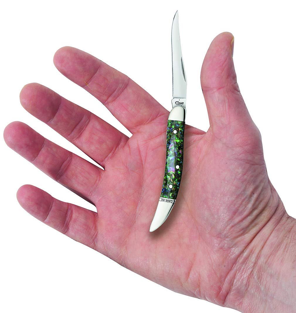 Case XX Knives Genuine Abalone Tiny Toothpick Pocket Knife