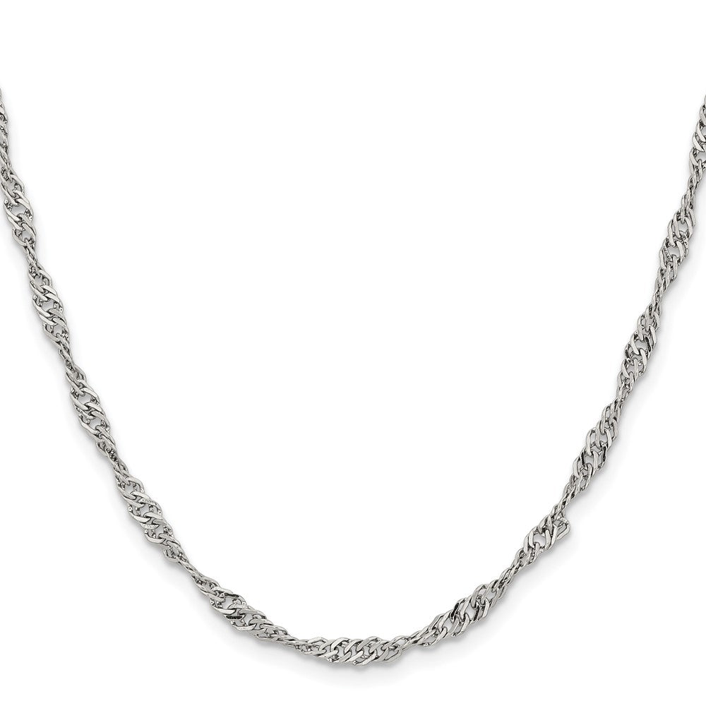 Stainless Steel Polished 3mm 24in Singapore Chain