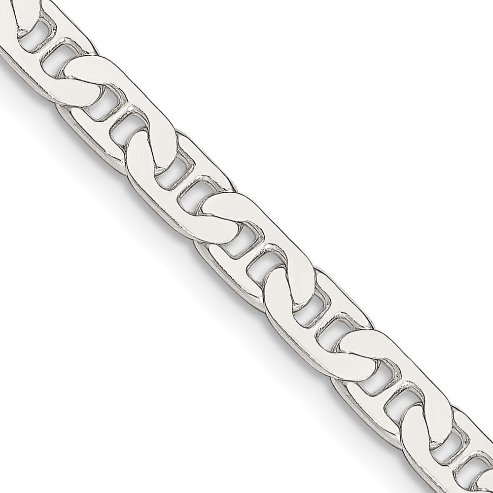 Sterling Silver 4.5mm Flat Anchor Chain 18 Inches