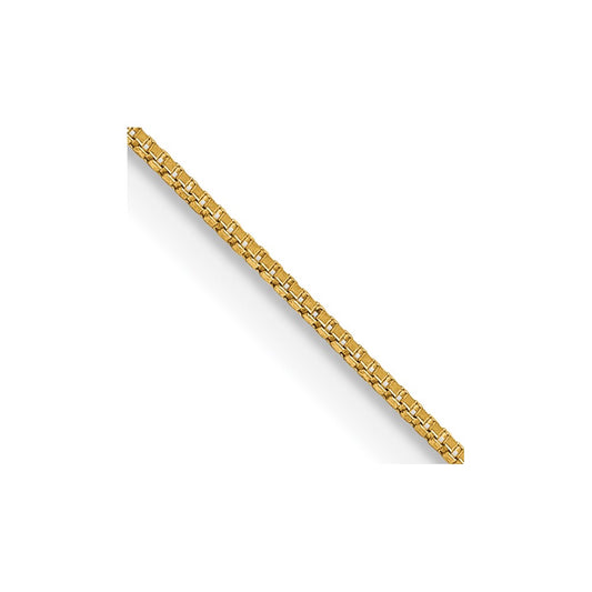 14K 22 inch .5mm Box with Lobster Clasp Chain