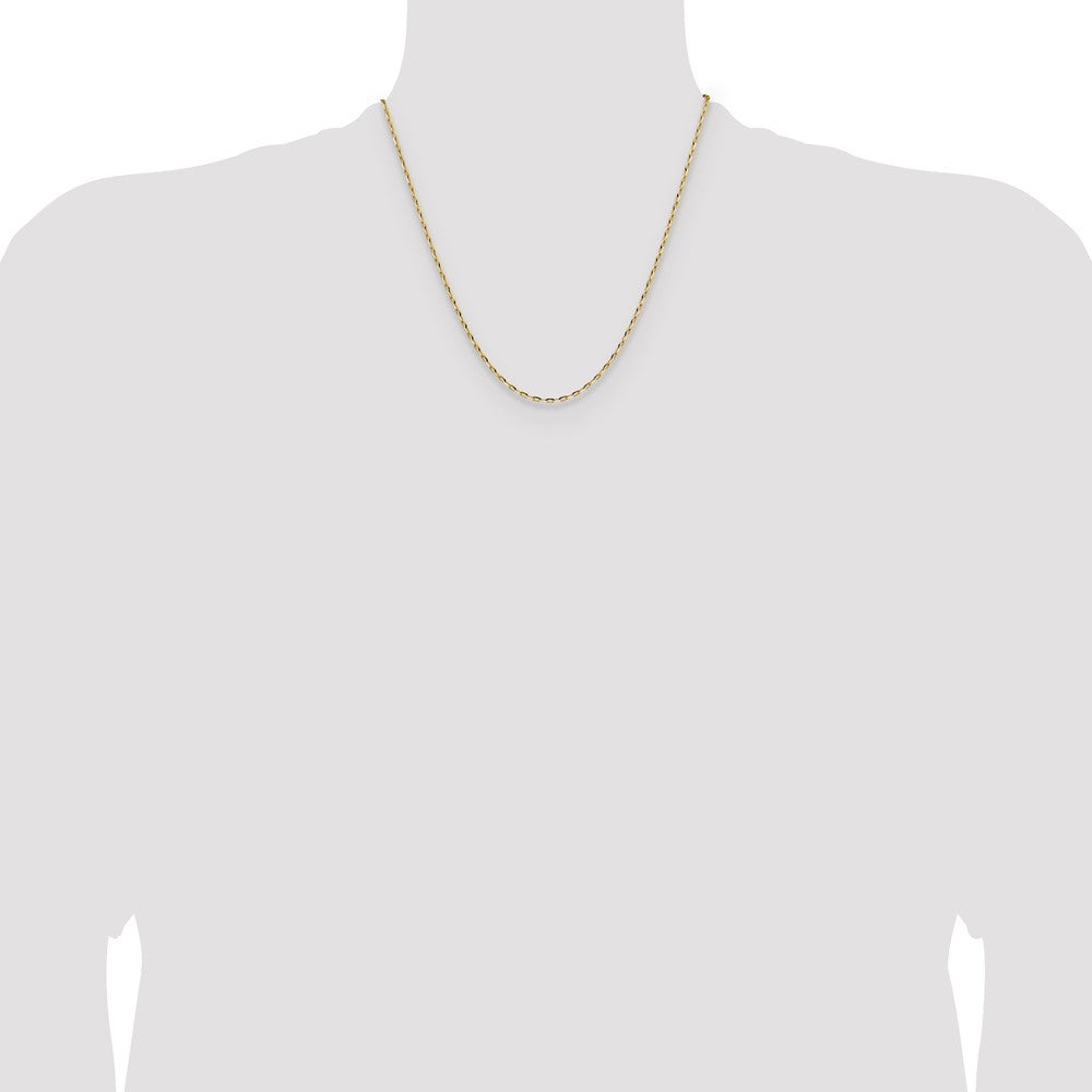 14K 2.3mm D/C Open Long Link Cable Chain
