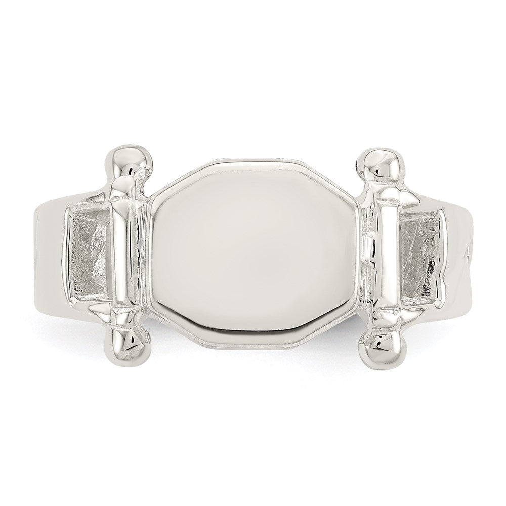 Sterling Silver Fancy Signet Ring