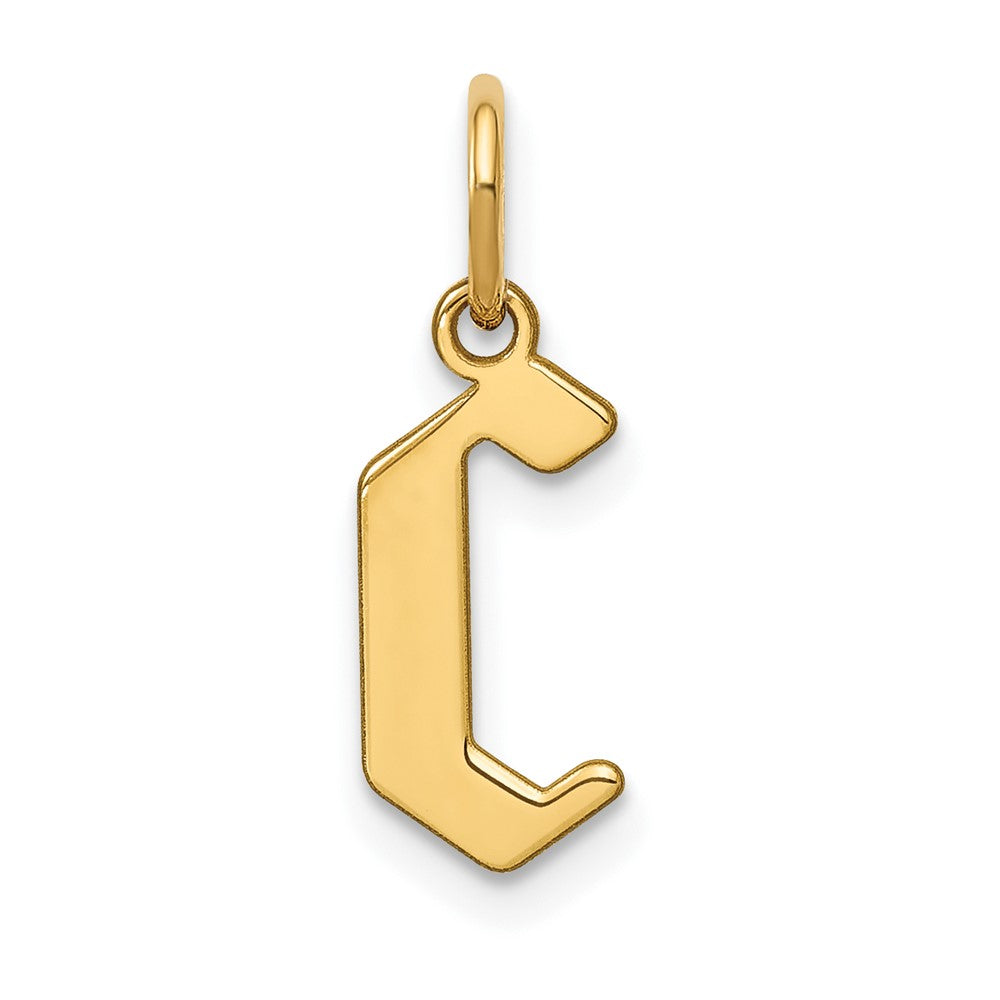 Sterling Silver Gold-plated Letter C Initial Pendant