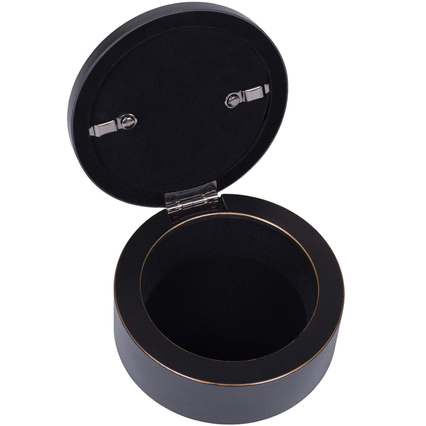 DANCE Black Finish Resin Round Keepsake Box QGM11652