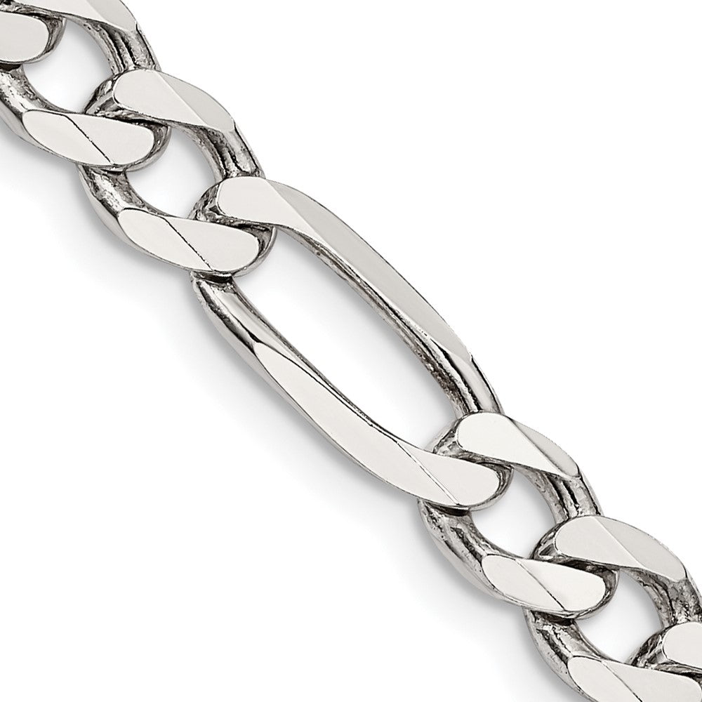 Sterling Silver 6.75mm Figaro Chain 20 Inches