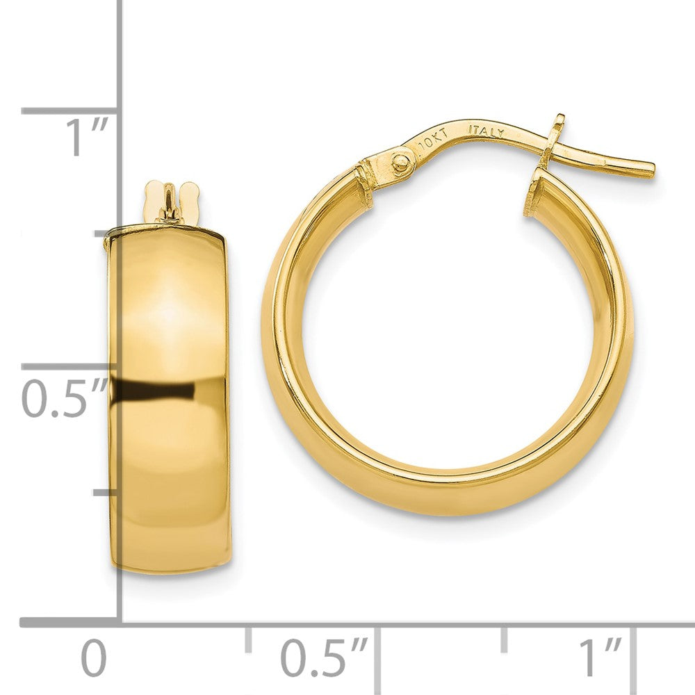 10K Gold Polished Hoop Earrings