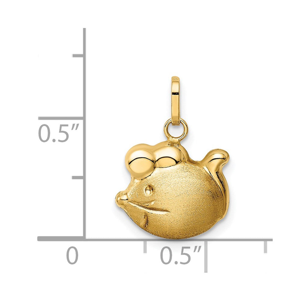 14k Satin & Polished Mouse Charm
