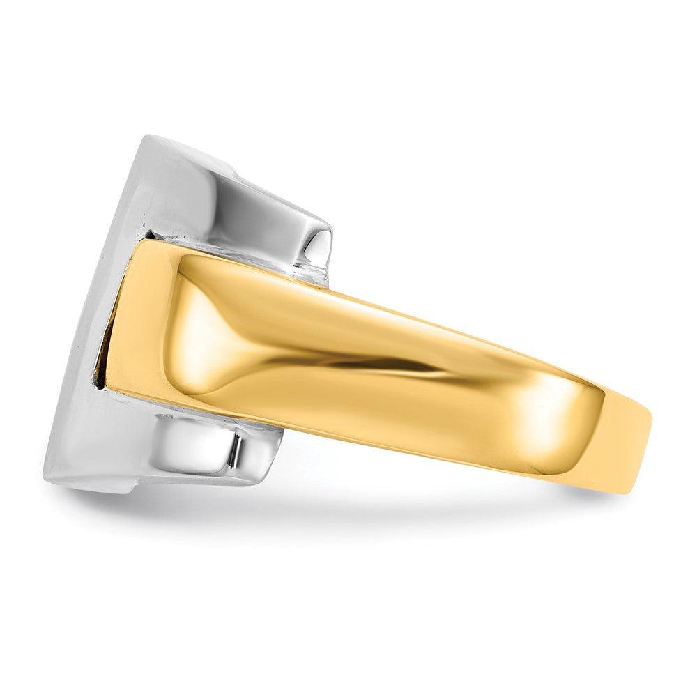 14k Two-tone Polished Buckle Ring Size 7