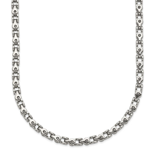 Stainless Steel Polished Fancy Link 22in Chain