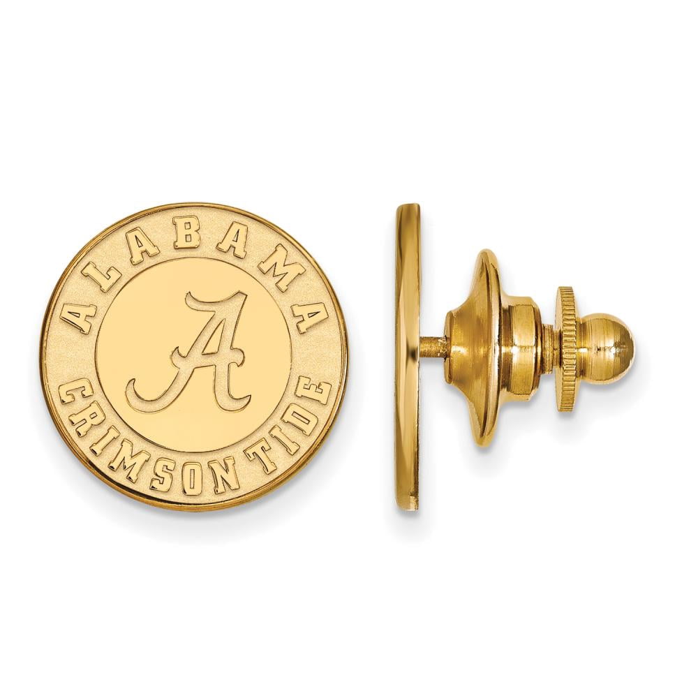 Sterling Silver Gold-plated LogoArt University of Alabama Crimson Tide Lapel Pin QGP051UAL