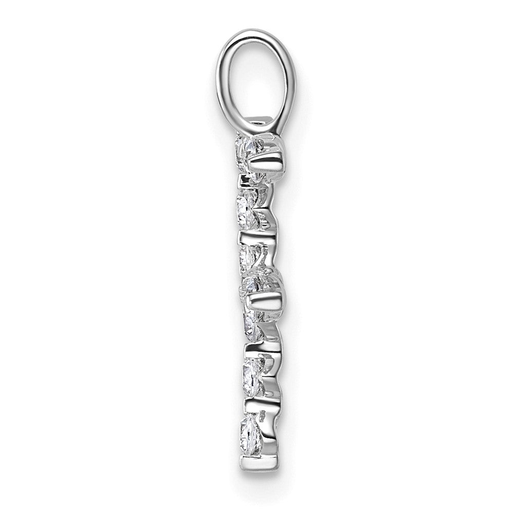 True Origin 14k White Gold 3/8 carat Lab Grown Diamond VS DEF Alphabet F Pendant