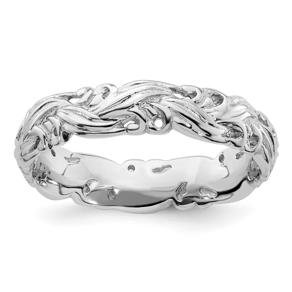 Sterling Silver Stackable Expressions Polished Ring Size -6