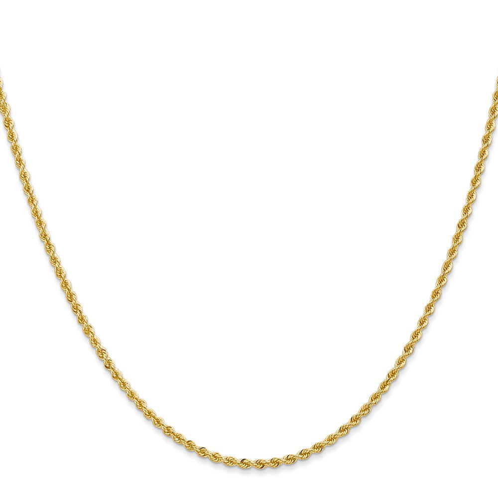 10k 2mm Solid Regular Rope Chain