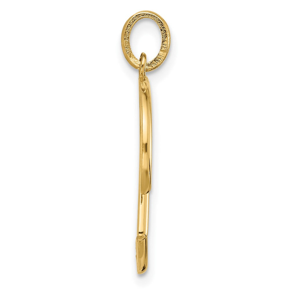 14k Yellow Gold Fancy Letter R