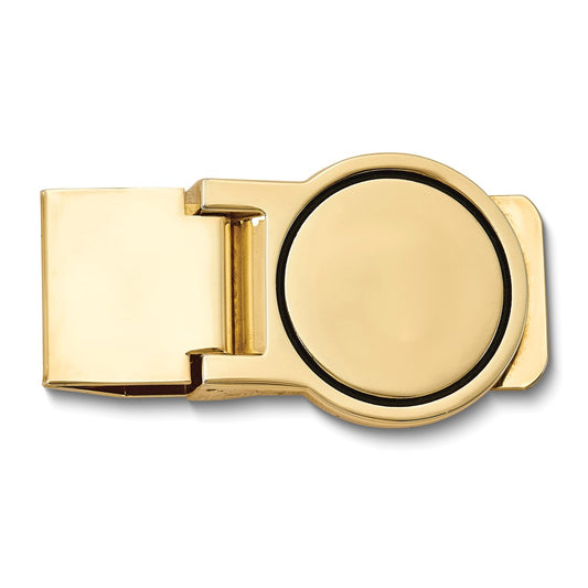Gold-tone Metal Hinged Money Clip QGM2811