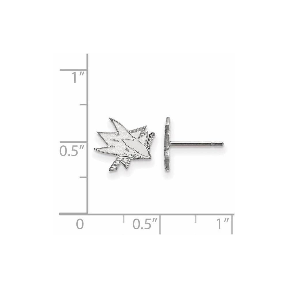 Women's San Jose Sharks Sterling Silver XS Post Earrings
