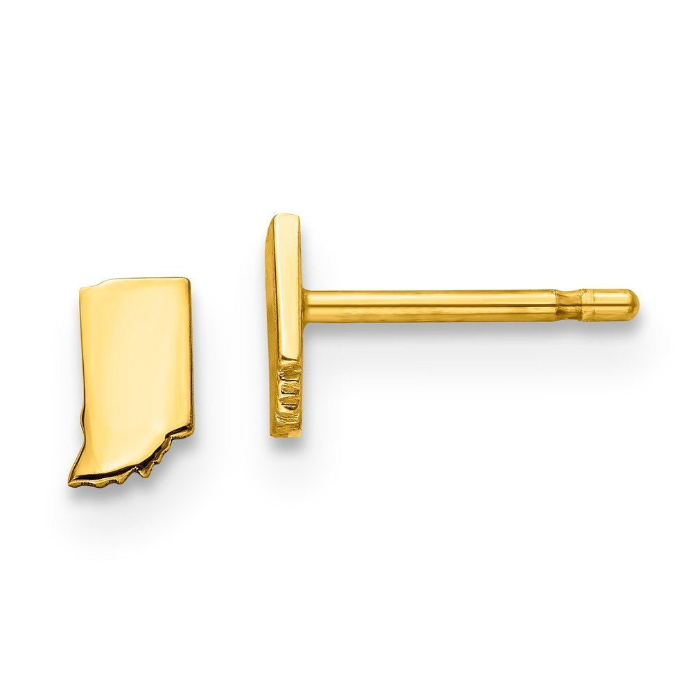 Sterling Silver/Gold-plated Indiana State Earrings